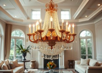 klasyczny żyrandol do salonu